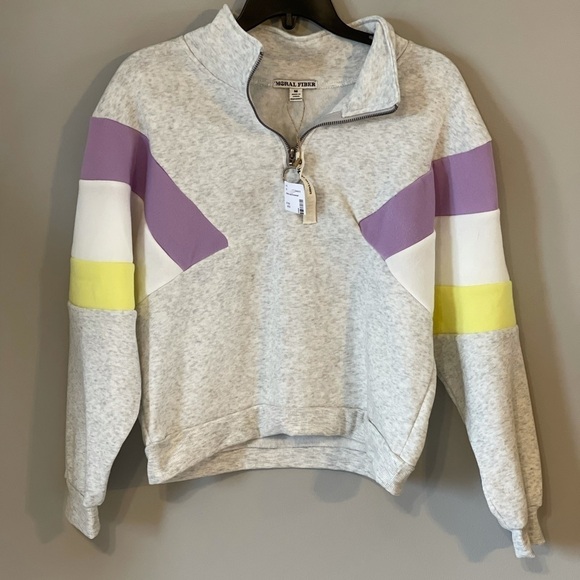 Moral Fiber size medium crop hoodie sweatshirt new with tag - Picture 15 of 16